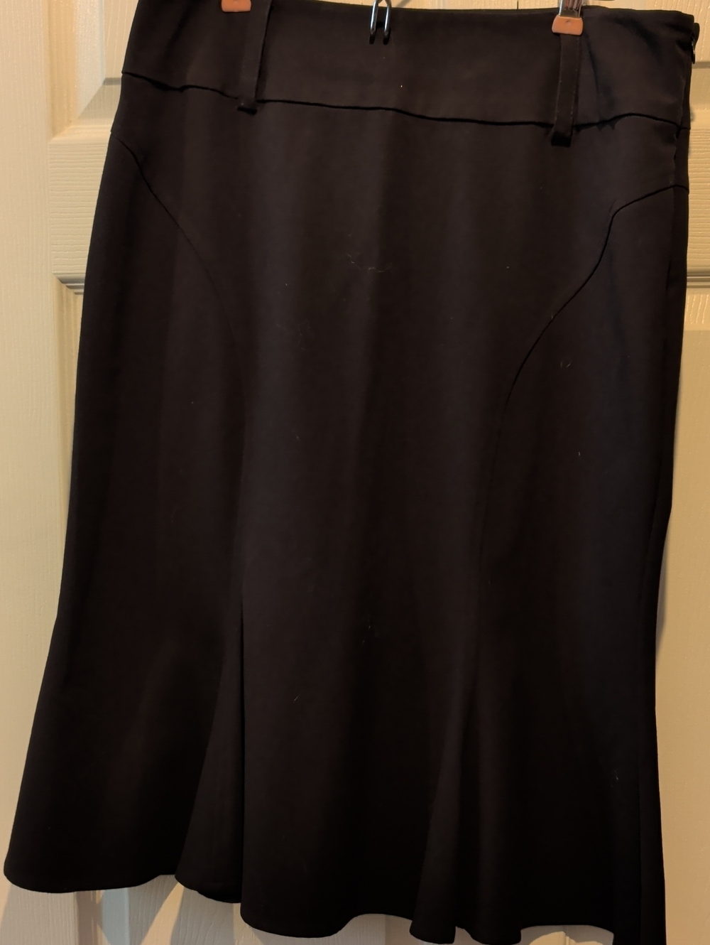 Sunny Leigh Black Midi A-Line Skirt